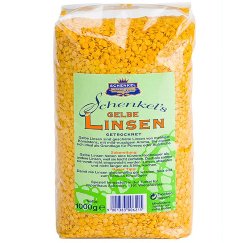 Schenkel Linsen gelb 1000g proteinreich & vielseitig
